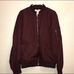 H&M Maroon Bomber Jacket